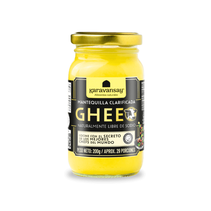 Mantequilla Ghee Natural Libre de Sodio